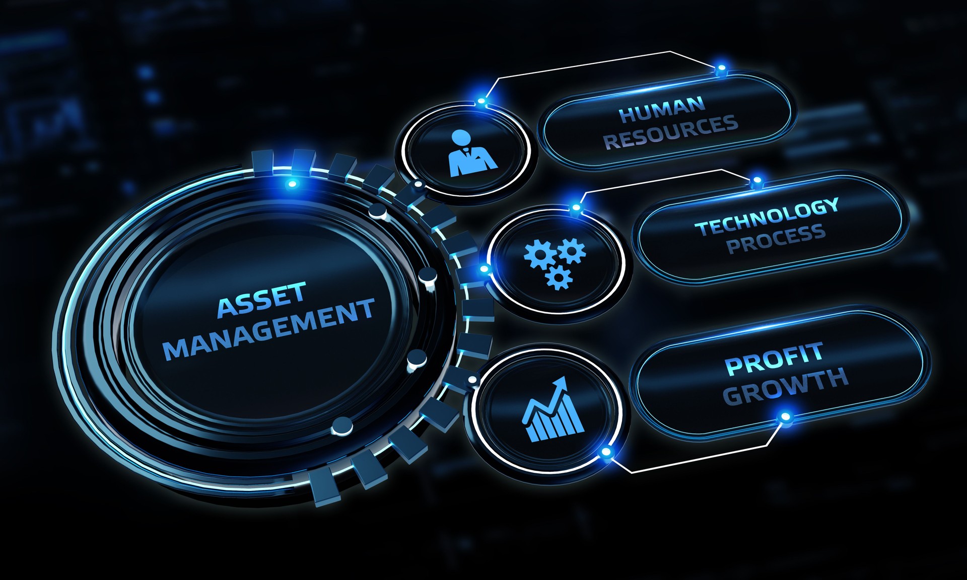 Asset management. Business, Technology, Internet and network concept.